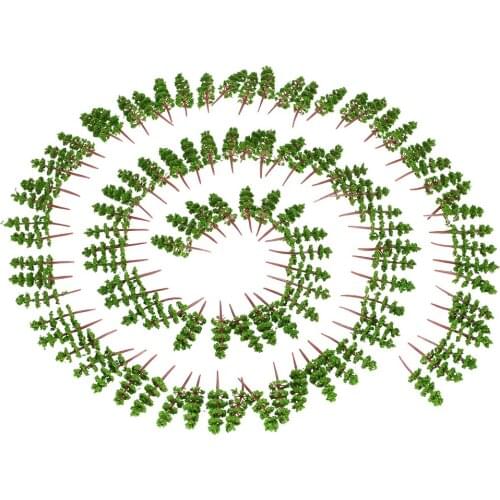 100Pcs/Set Plastic Model Trees Architectural Model for Railroad Layout Garden Landscape Scenery Trees Model Diorama Miniatures