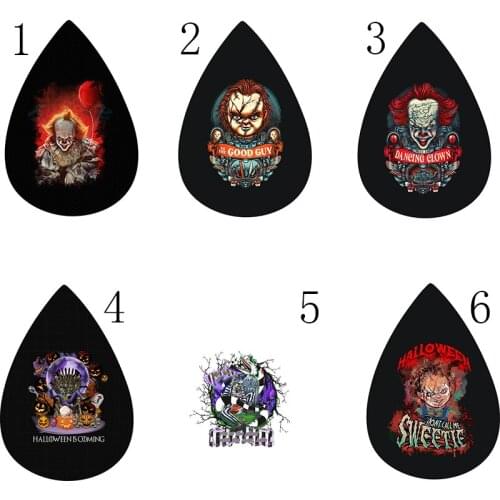 12 PCS/Lot Joker Earrings Halloween Printed Earrings Halloween Accessories Bulk Wholesale