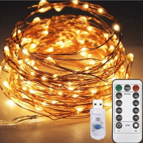 5-20M LED String Lights Copper Wire Fairy Lights Night Light for Christmas Garland Led Christmas Lights Christmas Garland
