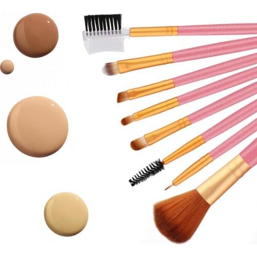 8PCS Makeup Pen Brushes High Quality Nylon Fast Makeup Tool Cosmetic Accessories For Foundation Blush Eyeshadow Concealer
