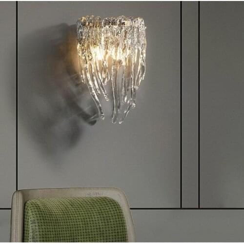 Art design glass wall lights modern bedside lamp AC110V 220v luxury hallway lighting fixtures