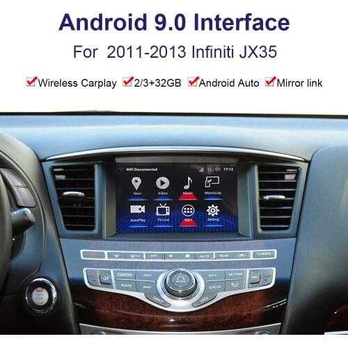 Android system car Radio player Video interface for Infiniti JX35 2011-2013 GPS navigation interface Youtube, Netflix