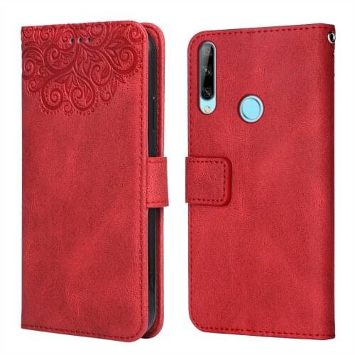 For Huawei Honor 9C Flower Embossing Case AKA-L29 6.39'' Wallet Flip Leather Case for Huawei 9C Cover