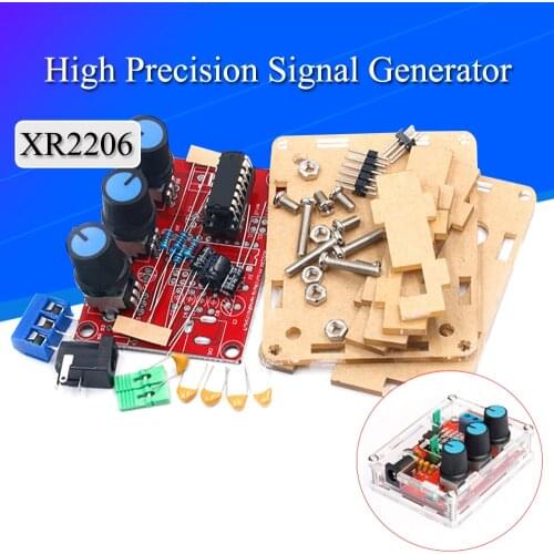 1Hz -1MHz XR2206 Function Signal Generator DIY Kit Sine/Triangle/Square Output Signal Generator Adjustable Frequency Amplitude