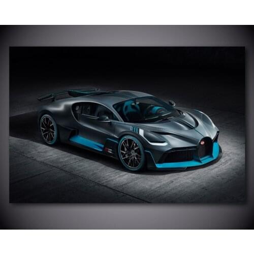 Canvas Painting BUGATTI 2018 Chiron Sport Red Car Concept Wall art Picture Silk Posters and Prints Modern Home Decorations