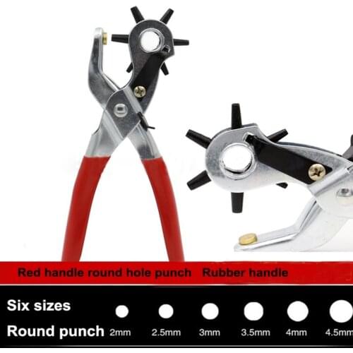 6 Sizes Round Holes, Belt Hole Punching Pliers, Eyelet Punch Tool, Strap Watch Band, Household Leather Crafts, Punching Device