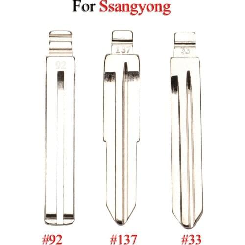 Kutery Folding Car Key Blade For Ssangyong Korando New Actyon C200 S170 Kyron KD #33 #92 #137 Uncut Key Blank Replacement
