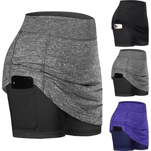 Summer Sports Tennis yoga Skorts Fitness Short Skirt Badminton breathable Quick drying Women Sport Anti Exposure Tennis Skirt