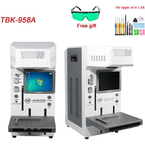 TBK958A auto LCD Fiber Laser Repair Machine DIY printer CNC Laser Engraving Machine 20W For IPhoneX XS Max 8 8+ Back Separating