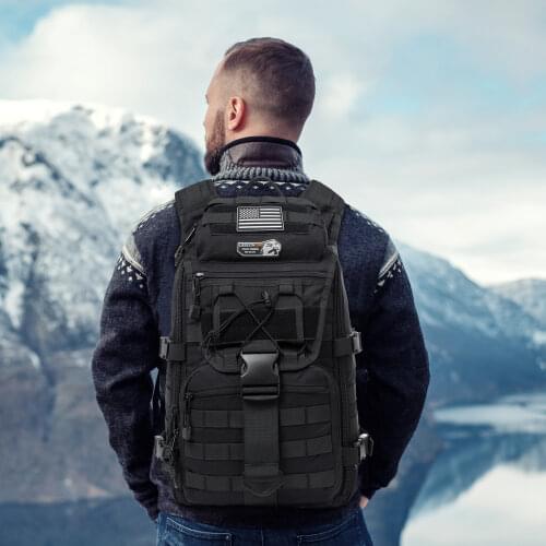 LeisonTac Multifunctional Tactical Backpack 32L Lightweight for Fishing, Army, Military,Hiking,Hunting Bag