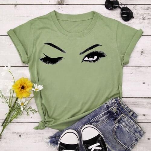 Fashion Print T-shirts Women Summer 2021 Graphic Tees Funny Shirts For woman tshirts Crew Neck Tops TX00166