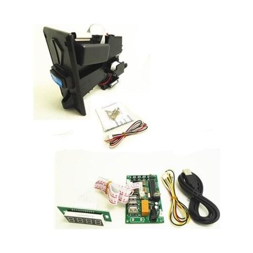 Coin operated USB timer control kit set with coin selector timer board for cafe kiosk washing machine water device massage chair