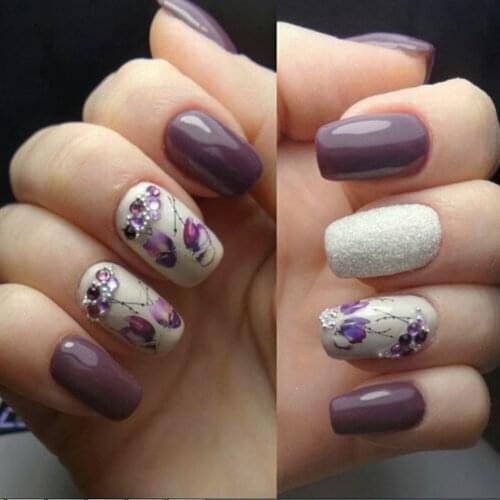 Nail Sticker Flower Butterfly Green Fashion Waterproof Nail Paste Watermark Applique DIY Nail Art Decoration Nail Accessories