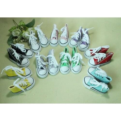 7.5cm Doll Shoes For 1/3 1/4 doll Canvas Shoes Sneakers Casual Shoes 6.7cm inner length