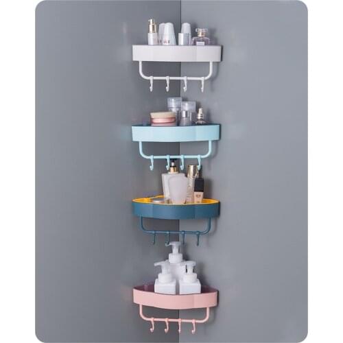 2pcs Bathroom Shelf Corner Shelves Shampoo Holder Kitchen Storage Rack Mess Shower Organizer Wall Holder Household Items
