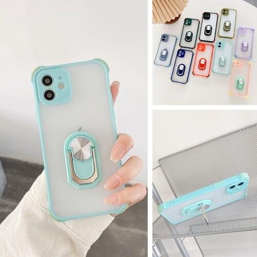 Shockproof Car Holder Ring Phone Case For Xiaomi Mi 10T 11 11i Lite Ultra Poco X3 F3 M3 Redmi Note 10 Pro 9S 9T Soft Cover Coque