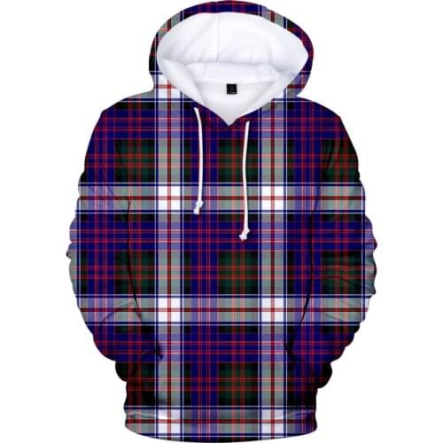 Hot Man Women Lattice Popular 3D Hoodie Children Comfort Hoodie Autumn Winter Harajuku Purple Plaid Fashion Kids Sweatshirt