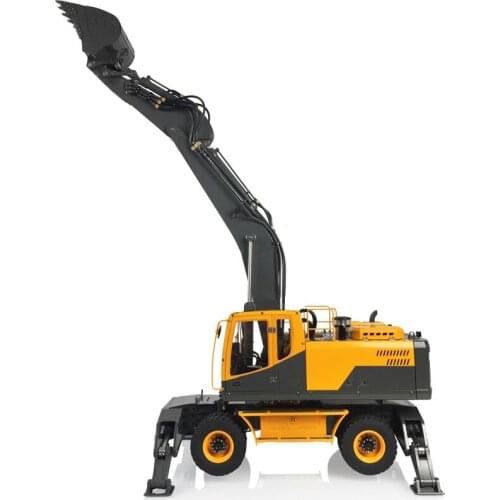 LESU 1/14 Aoue ET30H CNC Metal Hydraulic Wheeled RC Excavator Toys Model Painted W/ Lights THZH1184