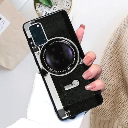 Vintage Canon Rangefinder pattern soft TPU border phone case for Samsung Galaxy S Galaxy A and Note case