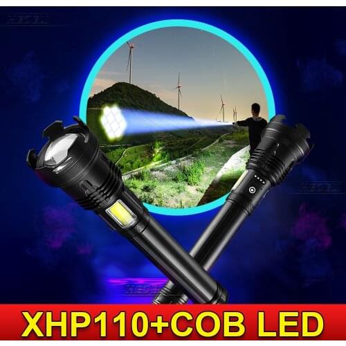 XHP110 Most Powerful LED Flashlight 18650 torch light XHP90 XHP70 Tactical Flashlights USB Rechargeable Flash Light Lantern lamp
