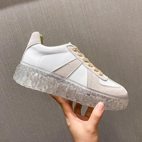 Perixir Women PU Leather Shoes Spring Trend Casual Flats Sneakers Female New Fashion Comfort White Vulcanized Platform Shoes