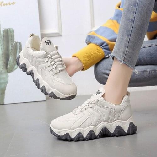 Sooneeya Spring New High-end Women Shoes Thick-soled Black Dad Shoes Slim Leisure Sports Shoes Fashion Ladies Platform Sneakers