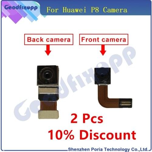 1 Pcs Camera For Huawei P8 Back Rear Big Camera Module Flex Cable Front Small Camera P8 Replacement Parts