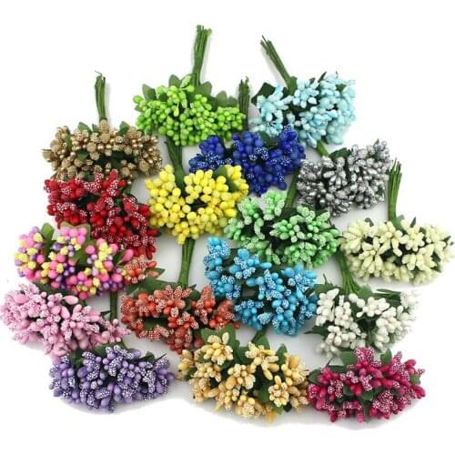 10~12 mix color 144 pcs/ lot Mulberry Artificial flower glasses with beads flowers /Wedding /decorative flower