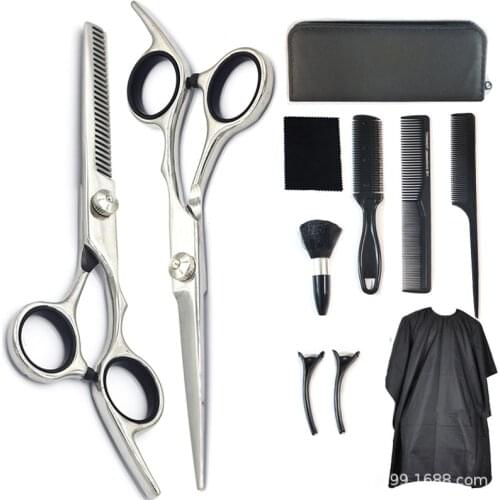 11pcs Professional Hairdresser Scissors Set Hair Scissors Hairdressing Thinning Scissors Hair Cutter Comb For Salon Barbers Use