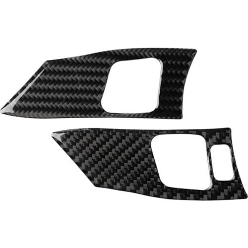 2Pcs Carbon Fiber Steering Wheel Button Frame Trim Cover Sticker for Lexus IS250 2006-2012 Left Right Drive Car Accessories