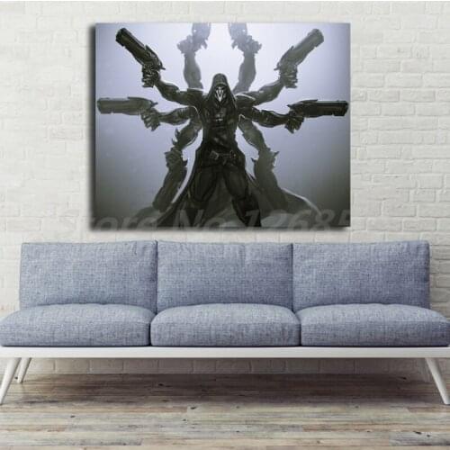 3D Overwatchs Reaper HD Wallpaper Canvas Posters Prints Wall Art Painting Decorative Picture For Modern Home Decoration Artwork