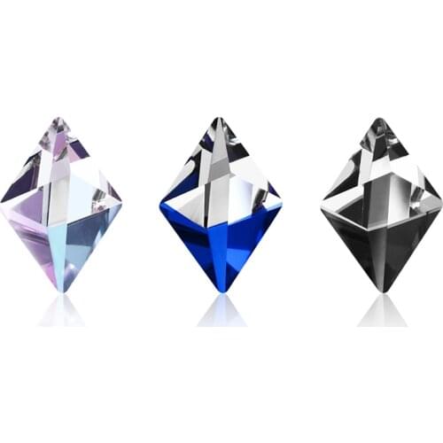 Diamond Shaped Two-Color Loose Rhinestones Glue on Clothes Jewelry Decoration Glitter K9 Glass Piontback Strass Crystal Applique