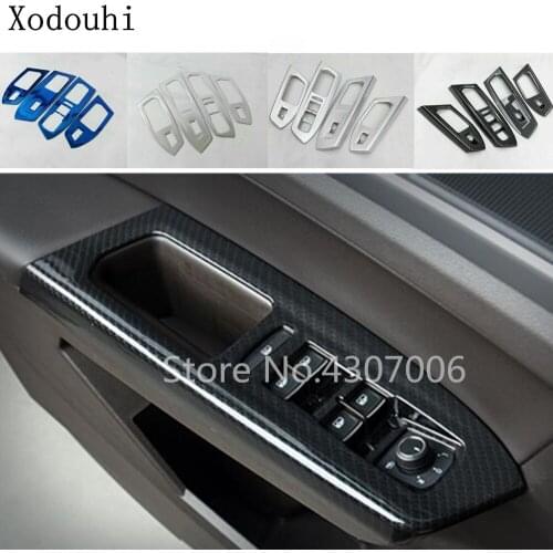 Car Door Window Glass Inner Panel Armrest Lift Switch Button Trim Frame For VW Volkswagen Teramont Atlas 2017 2018 2019 2020