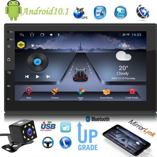 Car Multimedia Video Player For Android 10.1 2 Din Stereo GPS Navigation WiFi Bluetooth-compatible AUX Head Unit 1GB+16GB 7 inch