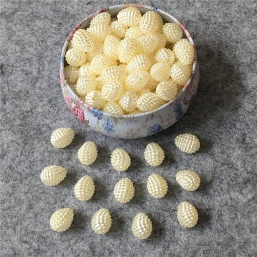 New style 12*16mm straight hole water waxberry ball DIY imitation plastic pearl beads Jewelry Beads accessories Making Findings