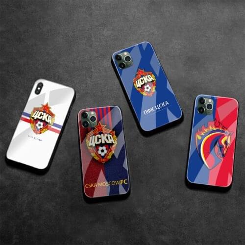 Russian Football Cska Moscow Phone Case Tempered Glass For iPhone 12 Pro Max Mini 11 Pro XR XS MAX 8 X 7 6S 6 Plus SE 2020 cover