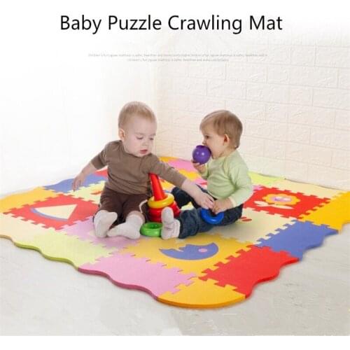 EVA Kids Rug Puzzle Baby Crawling Play Mat Animal Detachable Split Joint Carpet Toys Childrens Developing Mat Playmat 114x114cm