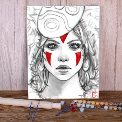 Cartoon Girl Woman Coloring By Numbers Painting Set Oil Paints 50*70 Picture By Numbers Photo Handmade Crafts For Adults Art