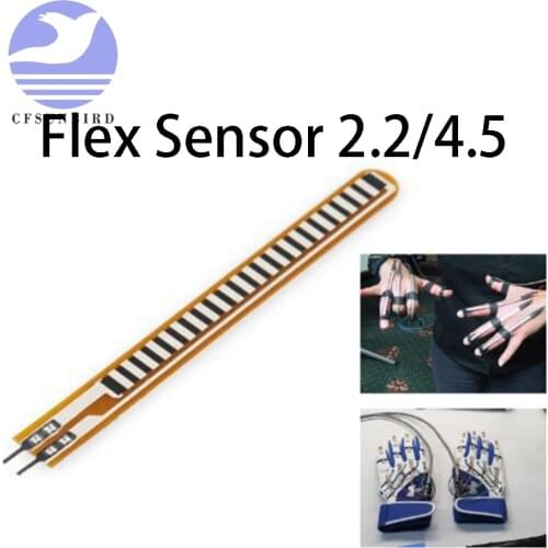 2.2" Inch Bend Flex Sensor 4.5 Inch bend Flex Sensor for Robotic Arm Power Glove etc. Flex Sensor 2.2 " Flex 4.5 "