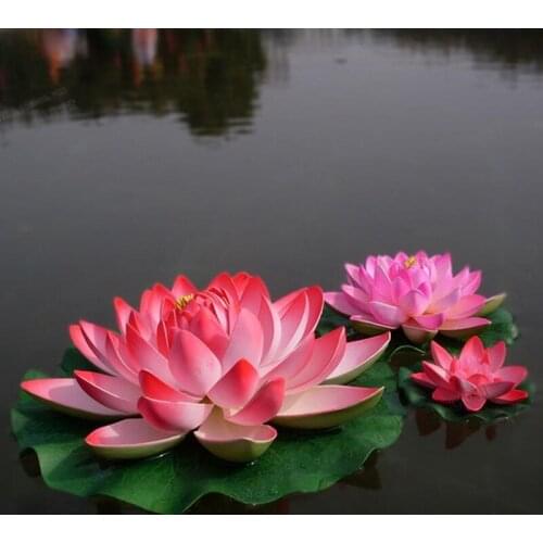 Diameter of 29 CM Simulation Artificial Silk Flower Floating Water Lotus For Holiday Home Wedding Decoration Supplies