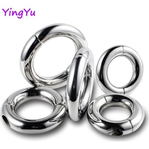 Stainless Steel Penis Ring Scrotum Pendant Ball Stretcher cock ring Sex Aid Toys For Men Male Cockring