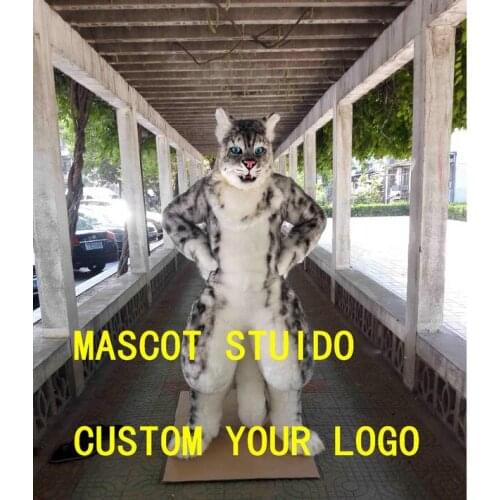 Hot Sale New Grey Husky DOG Cat Wolf Fox Mascot Costume Fursuit Cosplay Animal Party Fancy Dress Carnival Birthday Gift