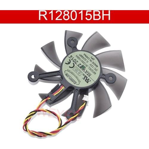 R128015BH DC12V 0.32A 3pins For ASUS GTS250 HD4870 GTX550TI 750 460 560 6670 6850 7770 7850 Graphics Card Cooling Fan NEW