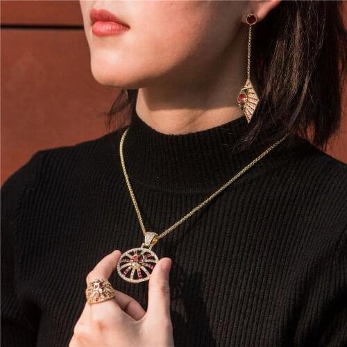 2021 New Cool Women All Hallows' Day Gift Jewelry Micro pave 5A Cz High Quality All Saints' Day Skull necklace