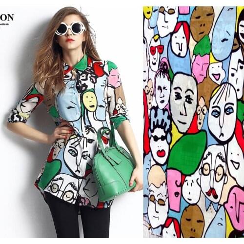 New Super silk satin fabric Violet flowers Crepe designs Facebook print blouse dress summer style 100% silk fabric Poplin Tissu