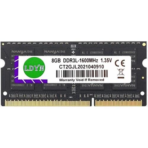 Black 4GB 8GB RAM PC3L-12800 Laptop SO-DIMM DDR3L 1600mhz Memory RAM 1.35V NON ECC ddr3 ram memoria ram ddr3