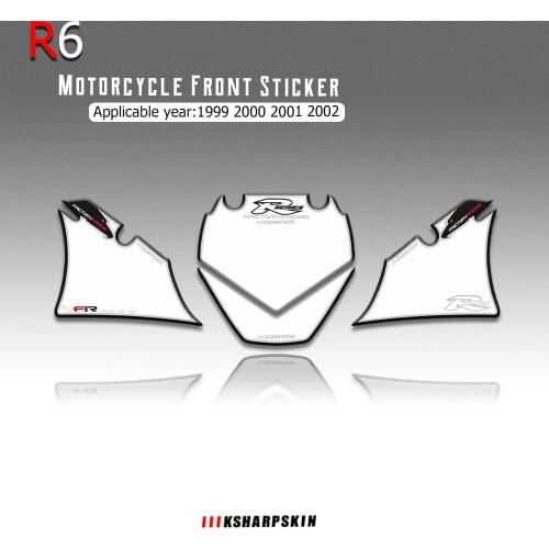 For Yamaha R6 1999-2002 r 6 Motorcycle Front Fairing Motor Number Board 3D Gel Protector pad Moto Engine Vehicle decals
