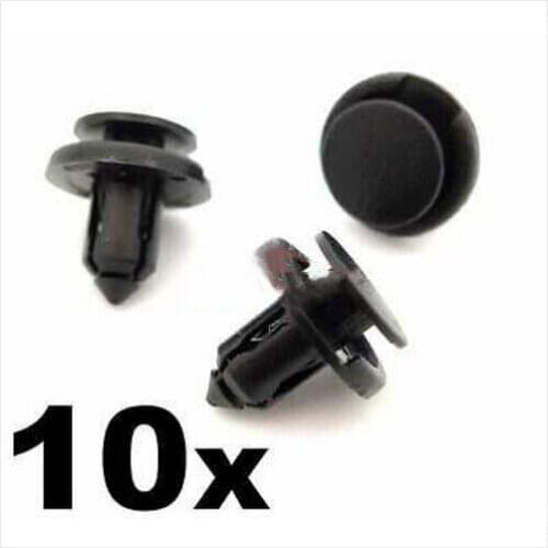 10x 8mm Plastic Bumper, Radiator & Grille Clips for Toyota Cars inc Yaris, Aygo