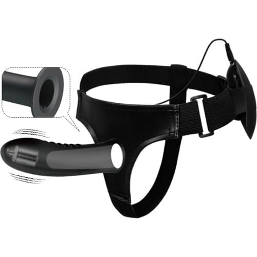 Hollow Design Mulit-Speed Strap On Harness Dildo Penis Enlarger Extender Vibrator Vagina Anal Dildo Adult Sex Toys For Men Woman