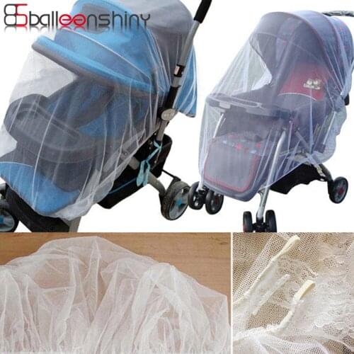 BalleenShiny Baby Carriage Mosquito Net Dust and Mosquito Baby Stroller Encrypted Full Cover Mosquito Net Increase Security